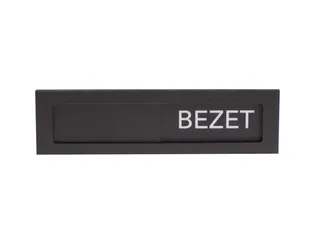 Premium Schuifbord Zwart Wit Vrij Bezet 150x40mm - 3