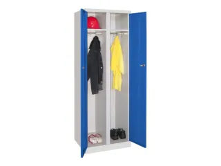 kleding-/wasgoedkast,HxBxD 1800x600x500mm,RAL7035,front RAL5010 - 2
