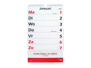 Kalender 2027 met grote letters en cijfers Quantore - 1
