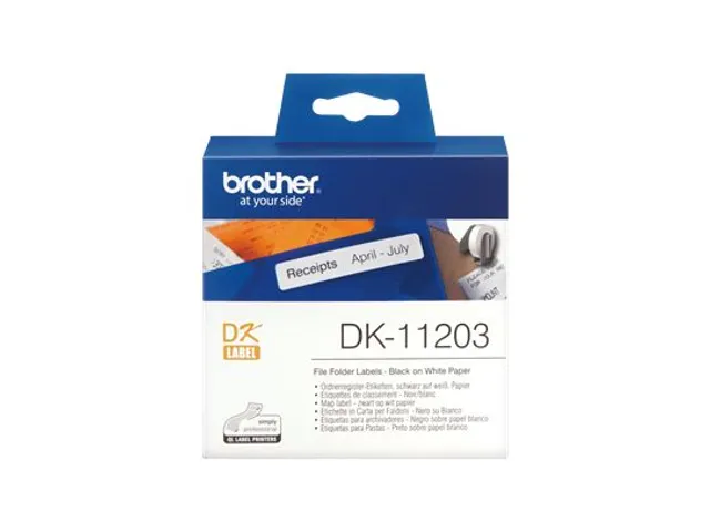Etiket Brother DK-11203 17x87mm archivering 300stuks