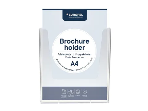 Folderhouder Europel wand A4 transparant