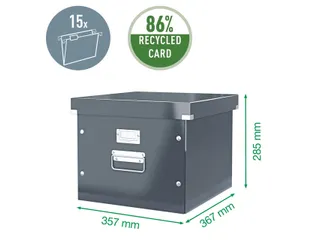 Hangmappenbox Click & Store 320x240x335mm Wit A4 86% gerecycled karton - 8