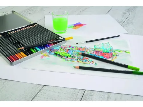 Aquarelpotlood Eberhard Faber Artist Color metalen etui a 24 stuks