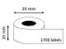 Etiket Dymo LabelWriter industrieel 25x25mm 2 rollen á 850 stuks wit