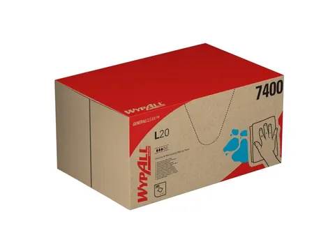 Poetsdoek WypAll L20 GeneralClean 420x330mm blauw 280 vel