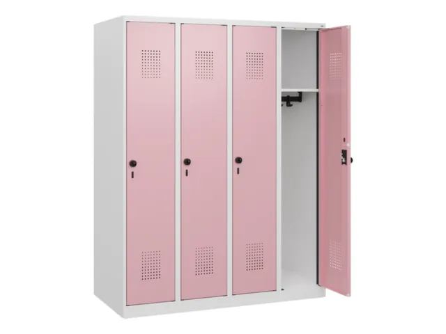 schoollocker,HxBxD 1530x1200x500mm,4vak,vak B 300mm,draaigrendel
