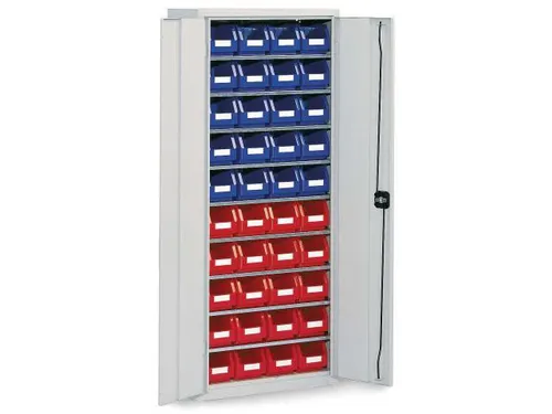 Stellingkast Met 40zichtbakken Hxbxd 1600x690x285mm Ral7035