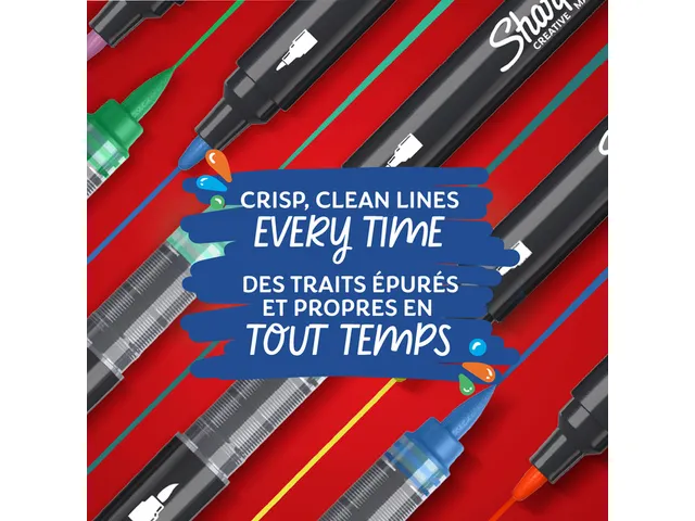 Creatieve marker Sharpie brushpunt assorti blister à 5 stuks