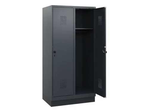 schoollocker,HxBxD 1630x800x500mm,2vak,vak B 400mm,draaigrendel,sokkel