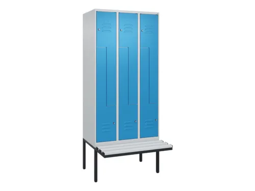 Z-garderobekast,HxBxD 2120x900x815mm,6vak,vak B 300mm,cil.-slot