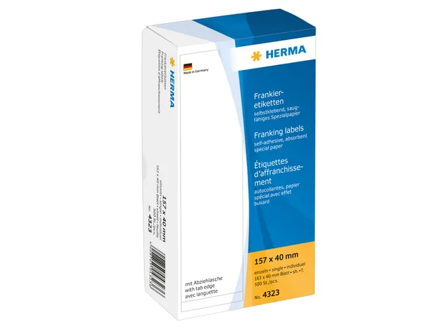 HERMA 4323 Frankeeretiketten enkel 157x40mm 500 Stuks