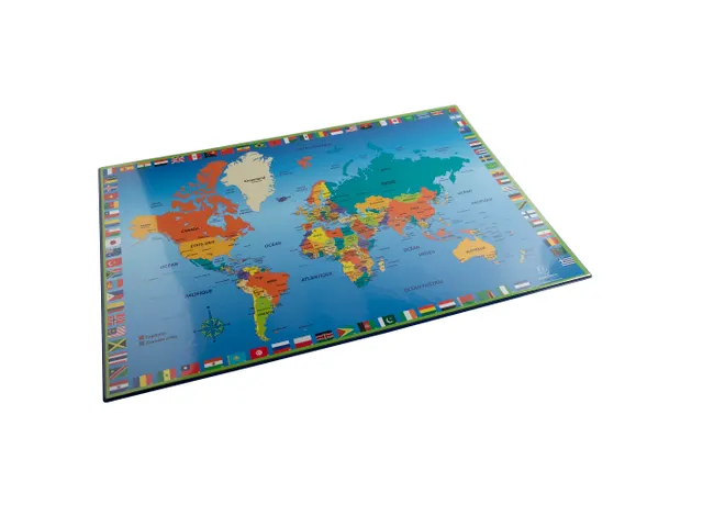 Onderlegger PVC 37,5x57,5cm wereld