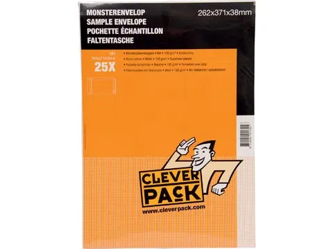 Monsterenvelop 262 X 371 X 38Mm Stripsluiting Wit