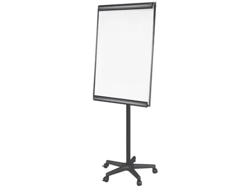 Flipchart Magnetisch Met 5 Wielen 100x70cm Zwart