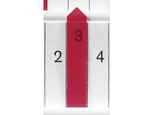 planningspijl,B 7mm,kunststof,rood transparant