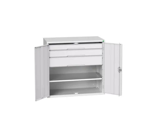 universele kast,HxBxD 1000x1050x550mm,1xStalen bodem,3lade(n)