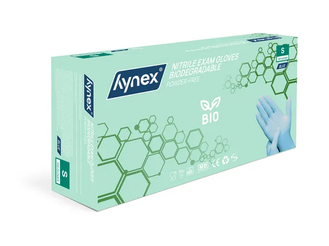 Handschoen Hynex nitril Maat S blauw 3.5gr 100 stuks