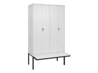 PBM-locker met bank,HxBxD 2120x1200x815mm,4vak,vak B 300mm - 1