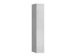 Lockerkast 1800x310x500mm 1x3 vakken cilinderslot, sokkel, RAL9003