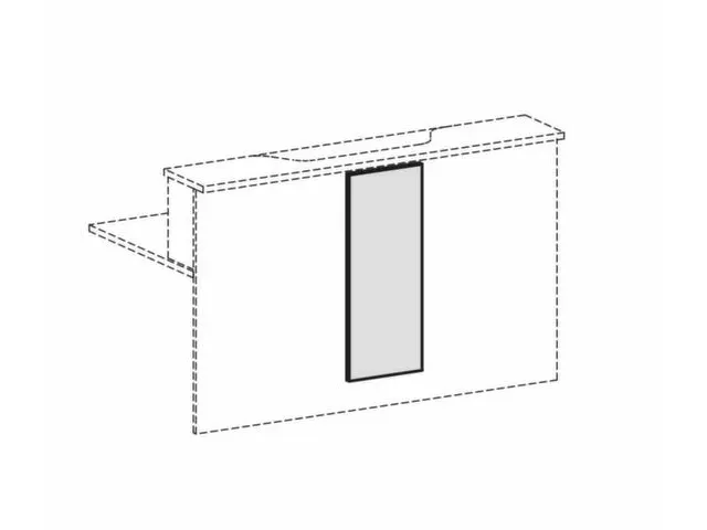 designelement,v. balie,B 500mm,hout,beuken