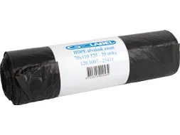 Vuilniszak HDPE Zwart 19 micron 70x110cm 120L rol van 20 zakken