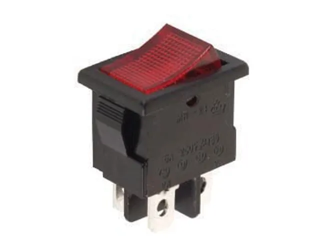 Vermogen Rockerschakelaar 5A-250V Dpst On-Off - Rood