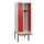 locker met bank,HxBxD 1950x600x815mm,2vak,vak B 300mm,draaigrendel