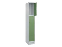 lockerkast,HxBxD 1950x300x500mm,1x3vakken,vak B 300mm,cil.-slot,sokkel