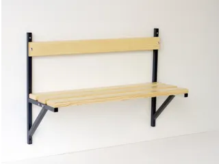 Wandbank HxLxD 710x1015x360mm Hout Frame Staal RAL7016 - 2