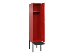 locker met bank,HxBxD 2120x400x815mm,1vak,vak B 400mm,draaigrendel