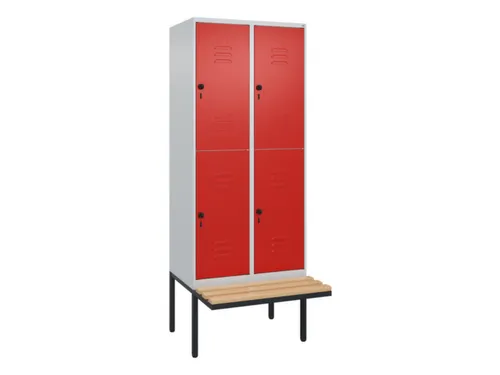 Dubbeldekse dekenkist,HxBxD 2120x800x815mm,2x2vak.,vak B 400mm