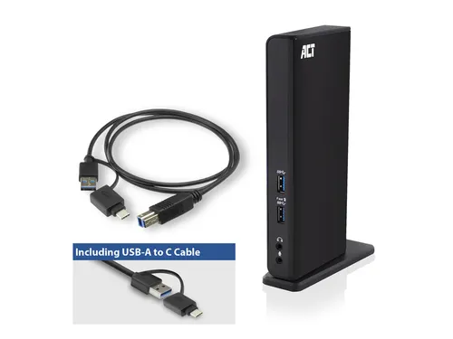 Dockingstation ACT USB-C Dual Monitor met laadpoort