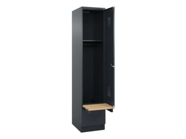 locker met bank,HxBxD 1950x400x815mm,1vak,vak B 400mm,cilinderslot