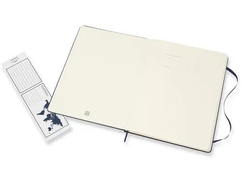 Notitieboek Moleskine XL 190x250mm blanco hard cover sapphire blue