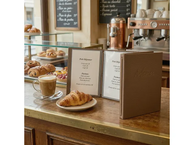 Porte-menu Securit Signature A5 marron