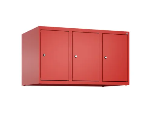 opzetkast,v. locker,3vak.,vak B 300mm,HxBxD 500x900x500mm,cilinderslot