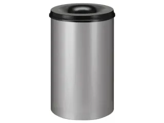 prullenmand zelfblussend 110 liter HxØ 720x470mm kop zwart aluminium - 1