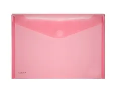Enveloptas Foldersys A4 dwars PP transp rood A4 Velcro Envelop Rood