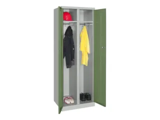 kleding-/wasgoedkast,HxBxD 1800x600x500mm,RAL7035,front RAL6011 - 2