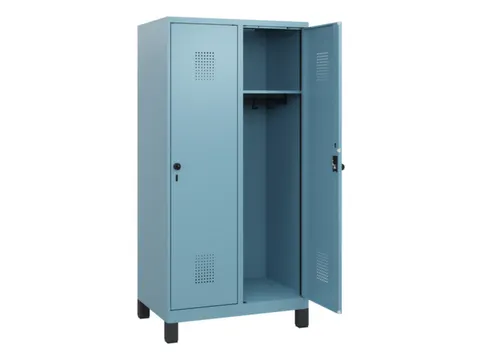 schoollocker,HxBxD 1630x800x500mm,2vak,vak B 400mm,draaigrendel,voeten