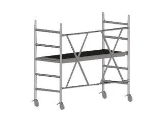 Vouwsteiger Aluminium H 2.95m Steigerafmetingen Hxbxd 1.65x0.75x1.80m - 1