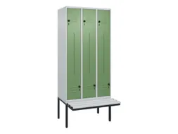 Z-garderobekast,HxBxD 2120x900x815mm,6vak,vak B 300mm,draaigrendel