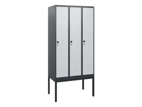 locker,HxBxD 1950x900x500mm,3vak,vak B 300mm,draaigrendel
