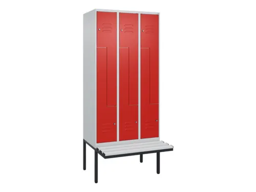 Z-garderobekast,HxBxD 2120x900x815mm,6vak,vak B 300mm,cil.-slot