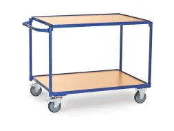 Tafelwagen 2944 300kg 1000x700mm 2 etages hout rubber wielen