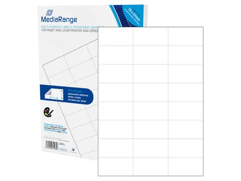 Mediarange Etiketten 99,1X33,9Mm 800Stuk Wit Permanent