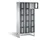 Lockerkast 1850x900x500mm 3x5 vakken Cilinderslot Poten, RAL7021