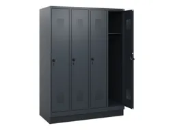 schoollocker,HxBxD 1630x1200x500mm,4vak,vak B 300mm,draaigrendel
