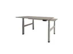 Dextro Plus Duo Zit-sta Bureau Elektrisch 160x80 Licht Grijs 25mm Alu