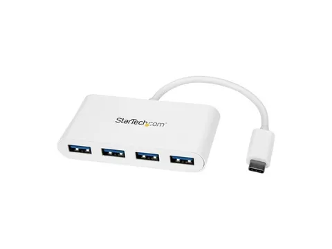 4-poorts Hub Usb 3.0 Usb-c Naar 4x Usb-a Bus Gevoed Wit